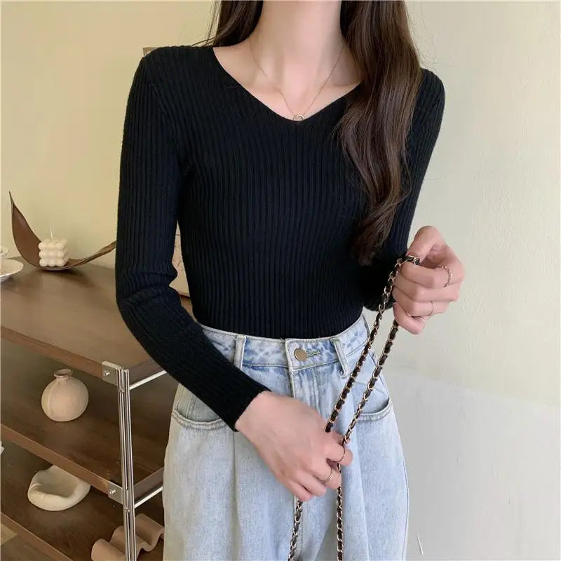 Long Sleeve Knitted Pullover