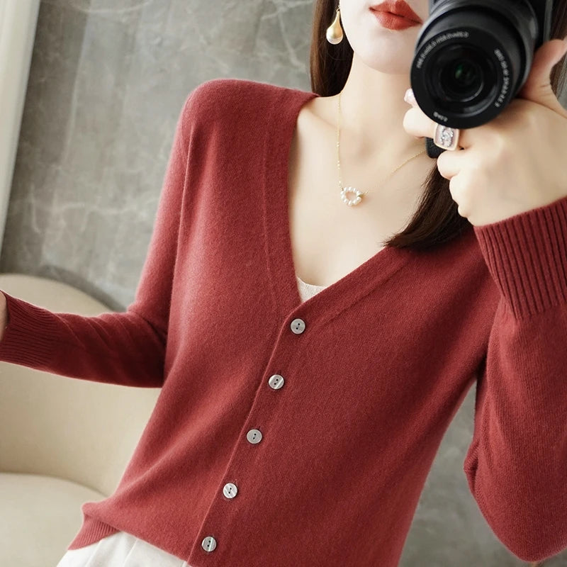 V-Neck Temperament Loose Sweater