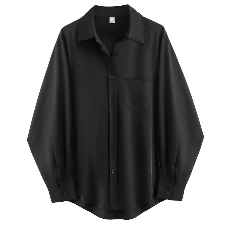 Minimalist Chic Oversize White Basic Shirt