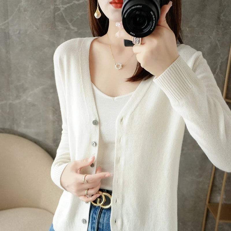 V-Neck Temperament Loose Sweater
