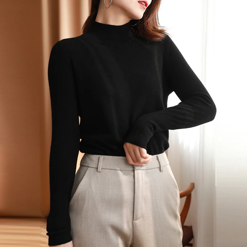Chic Turtleneck Pullover Sweater
