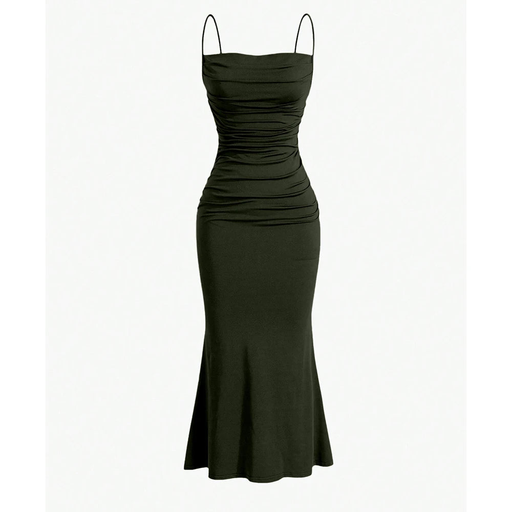 Maxi Spaghetti Strap Party Dress