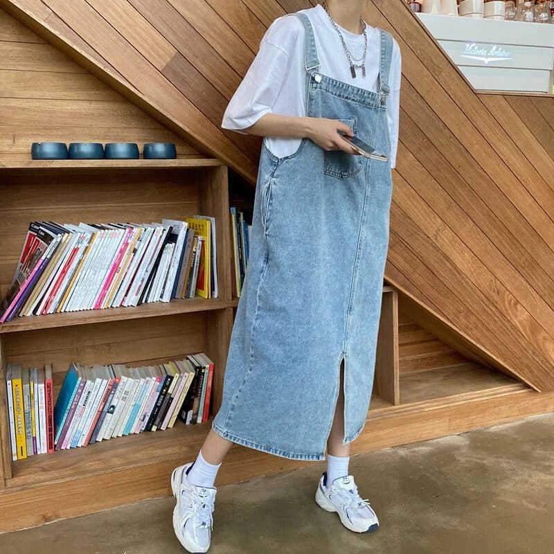 Denim Sleeveless Overall Dress