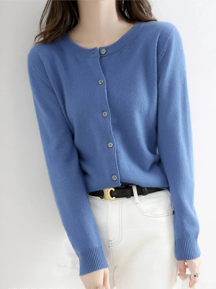 Round Neck Cardigan