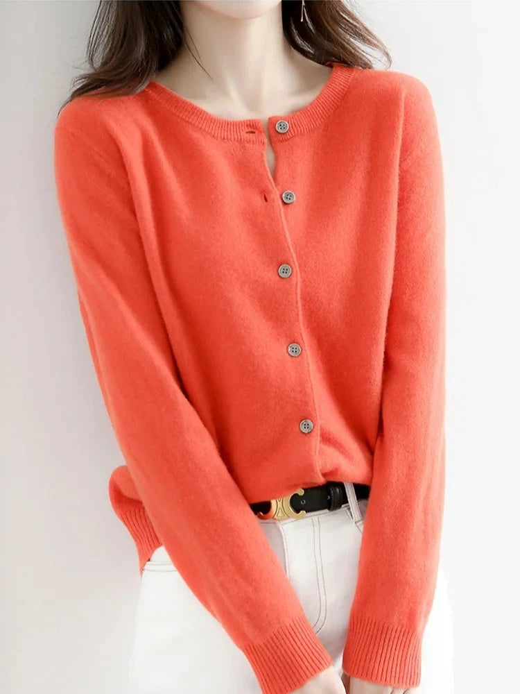 Round Neck Cardigan