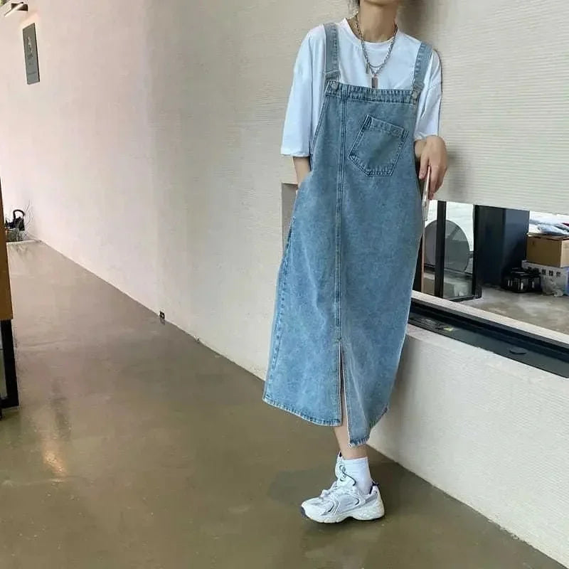 Denim Sleeveless Overall Dress