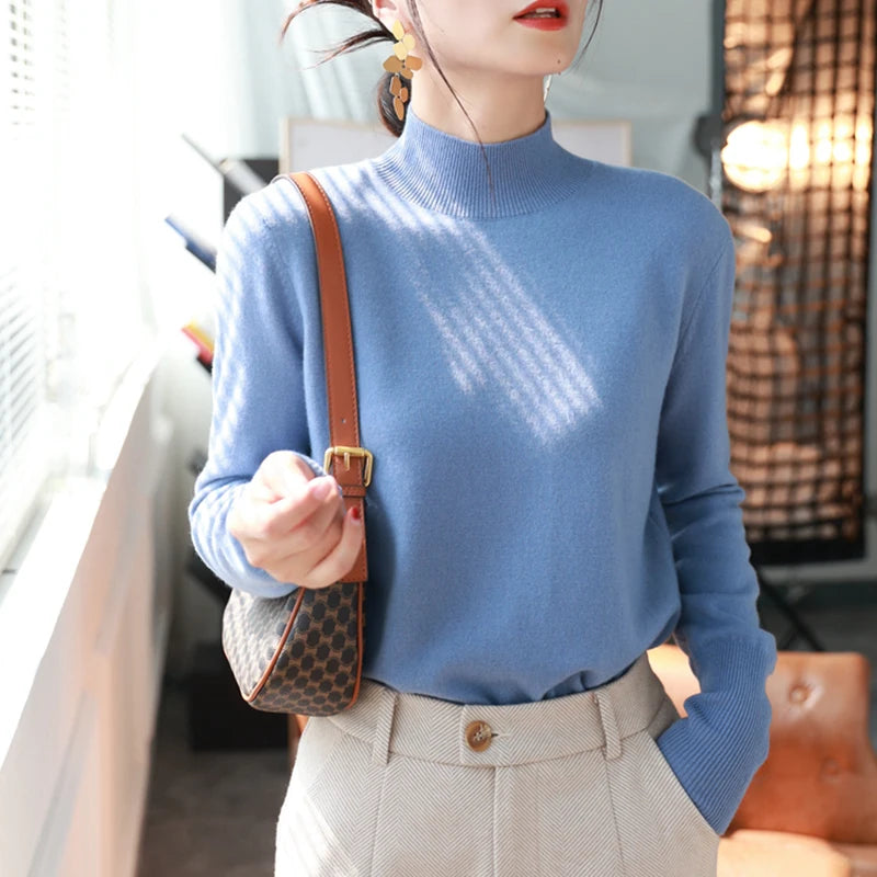 Chic Turtleneck Pullover Sweater