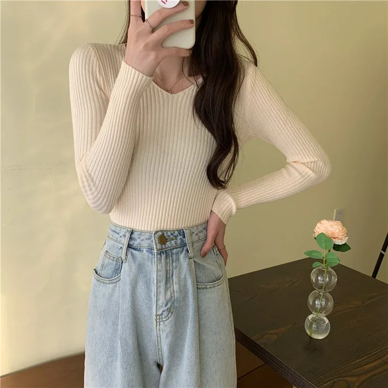 Long Sleeve Knitted Pullover