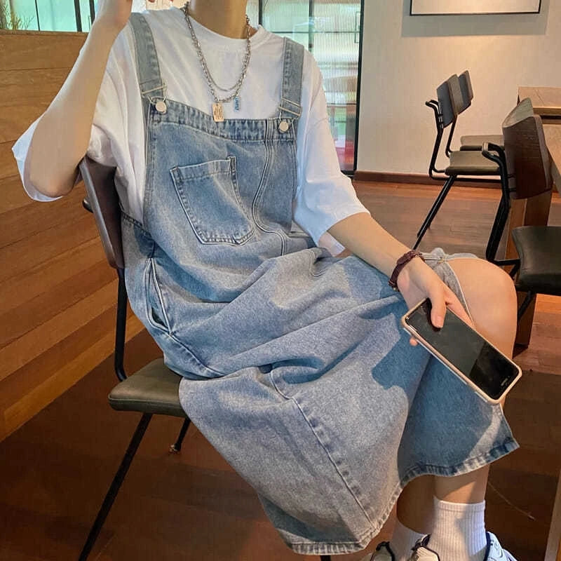Denim Sleeveless Overall Dress