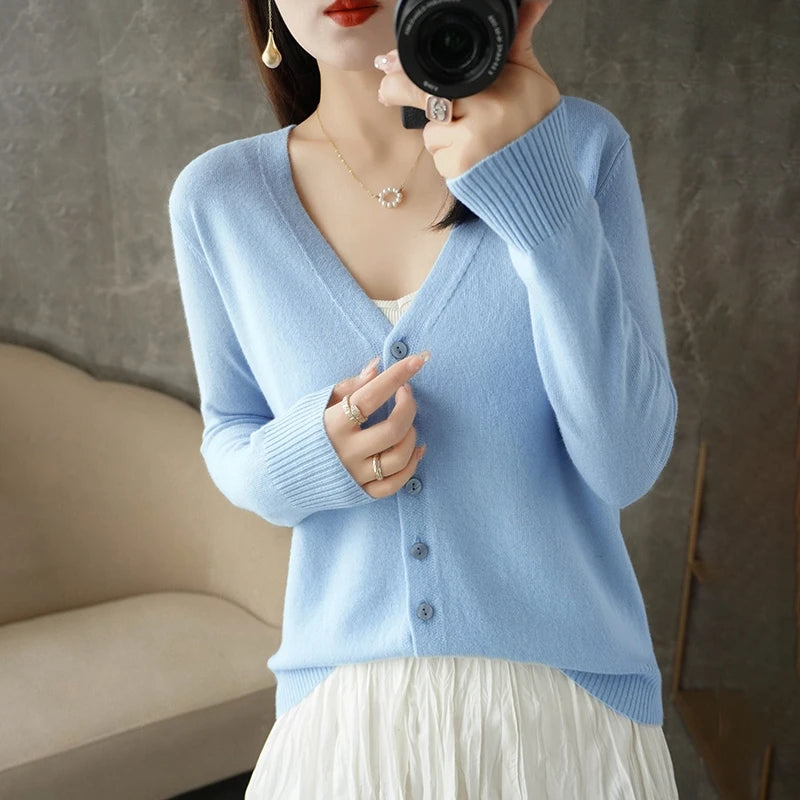 V-Neck Temperament Loose Sweater