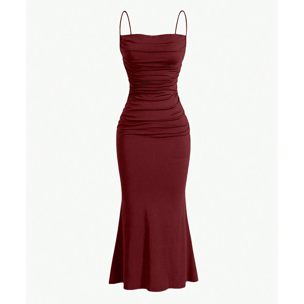Maxi Spaghetti Strap Party Dress
