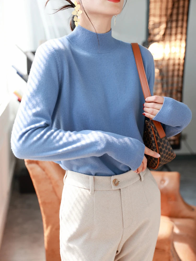 Chic Turtleneck Pullover Sweater