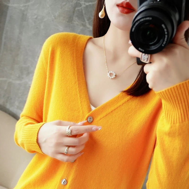 V-Neck Temperament Loose Sweater