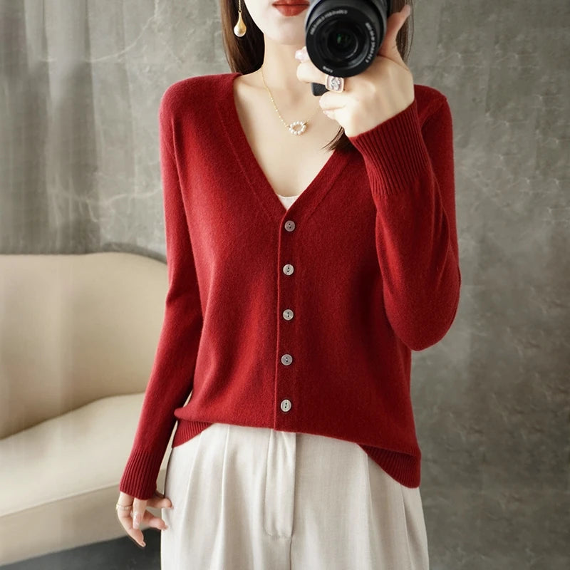 V-Neck Temperament Loose Sweater