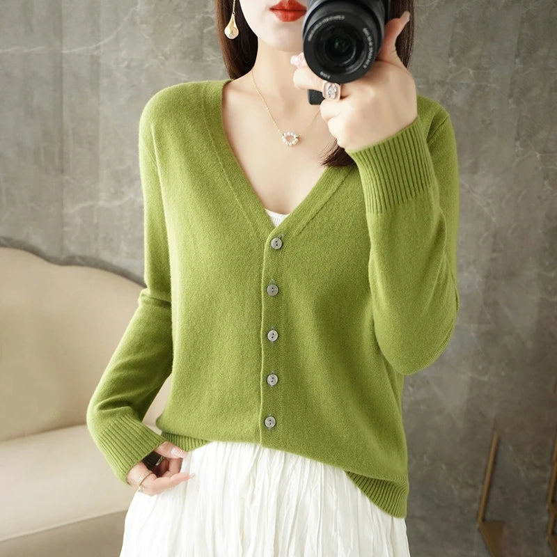 V-Neck Temperament Loose Sweater