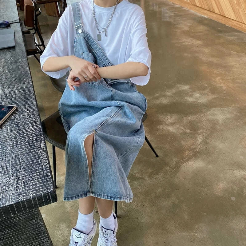Denim Sleeveless Overall Dress