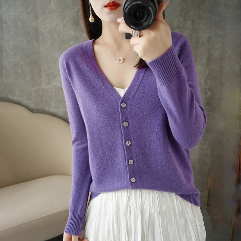 V-Neck Temperament Loose Sweater