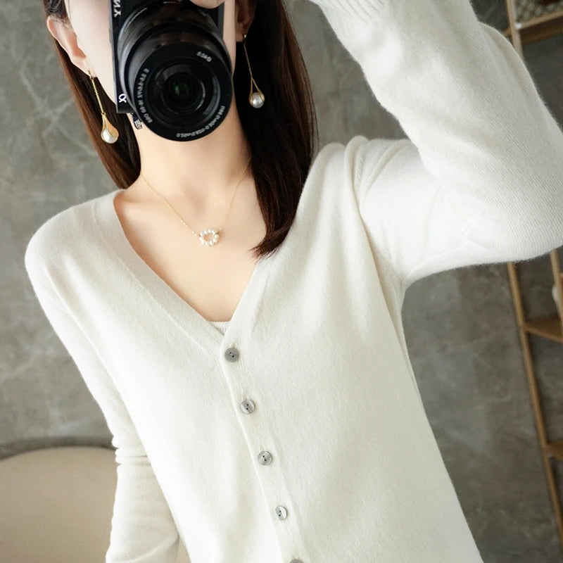 V-Neck Temperament Loose Sweater