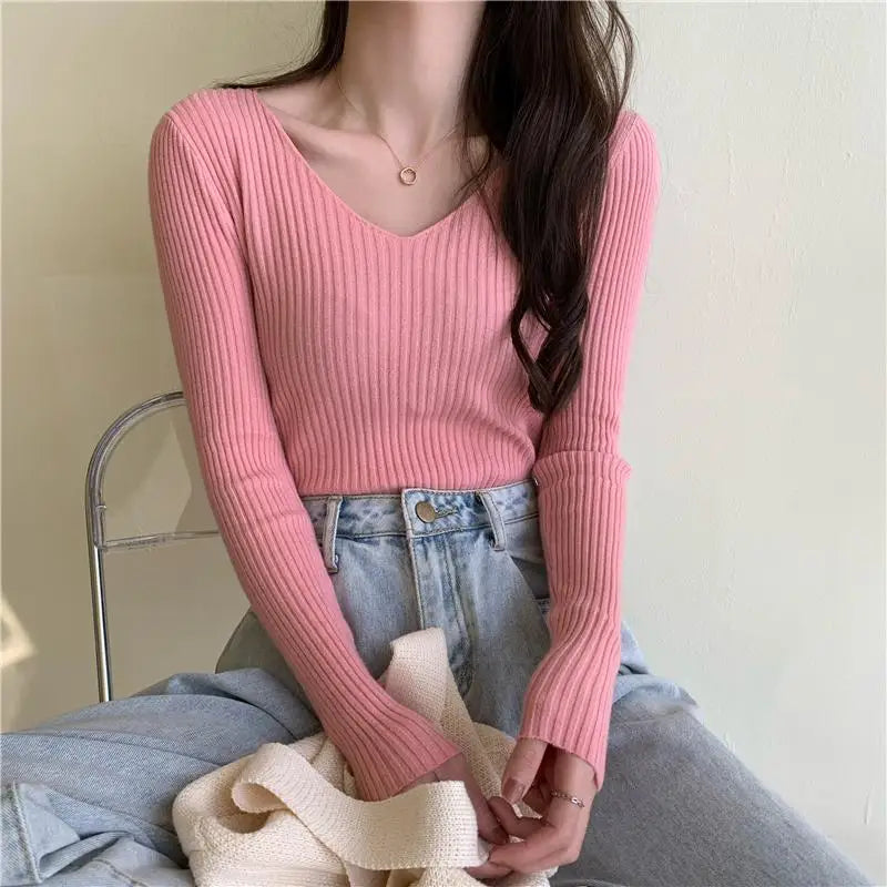 Long Sleeve Knitted Pullover