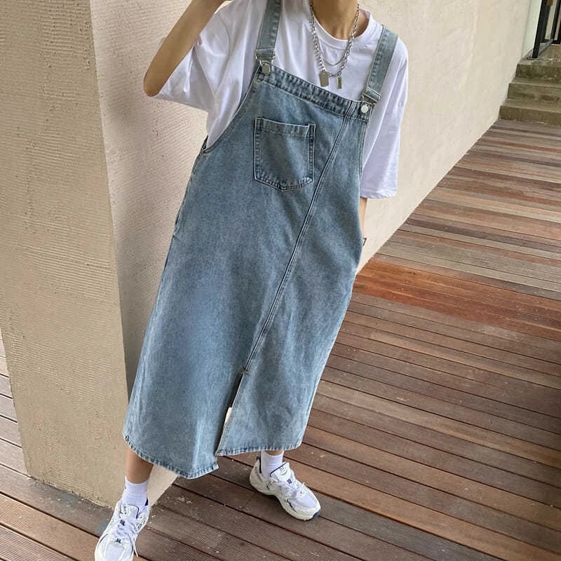 Denim Sleeveless Overall Dress