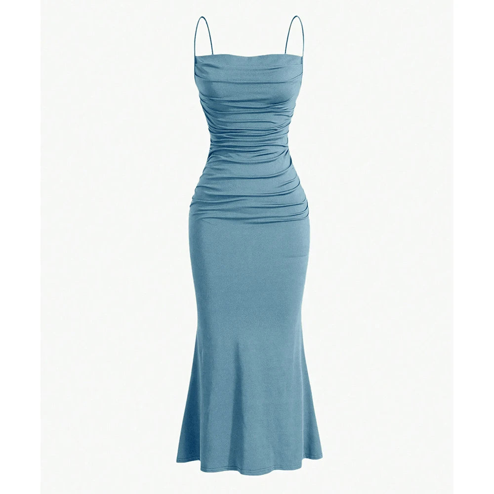 Maxi Spaghetti Strap Party Dress