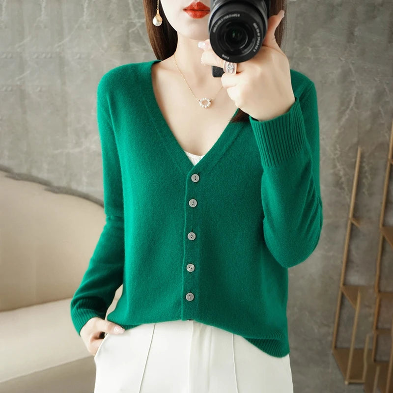 V-Neck Temperament Loose Sweater