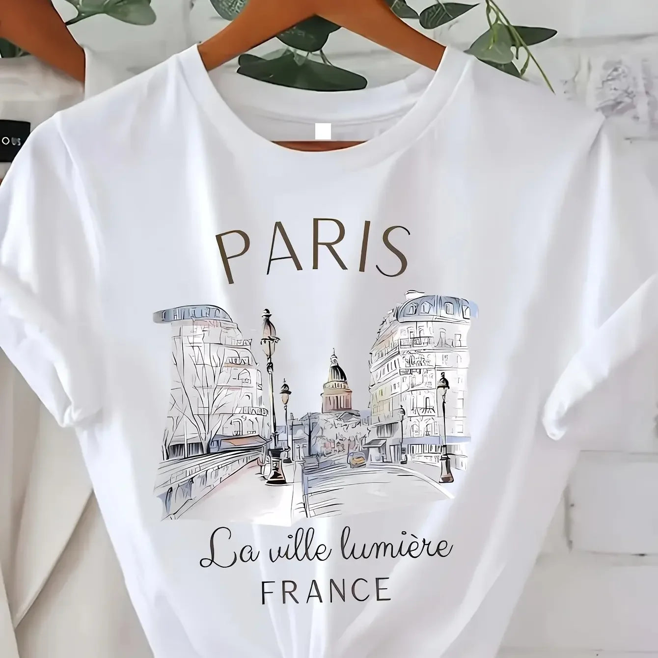 Paris Short Sleeve Crew Neck T-shirt