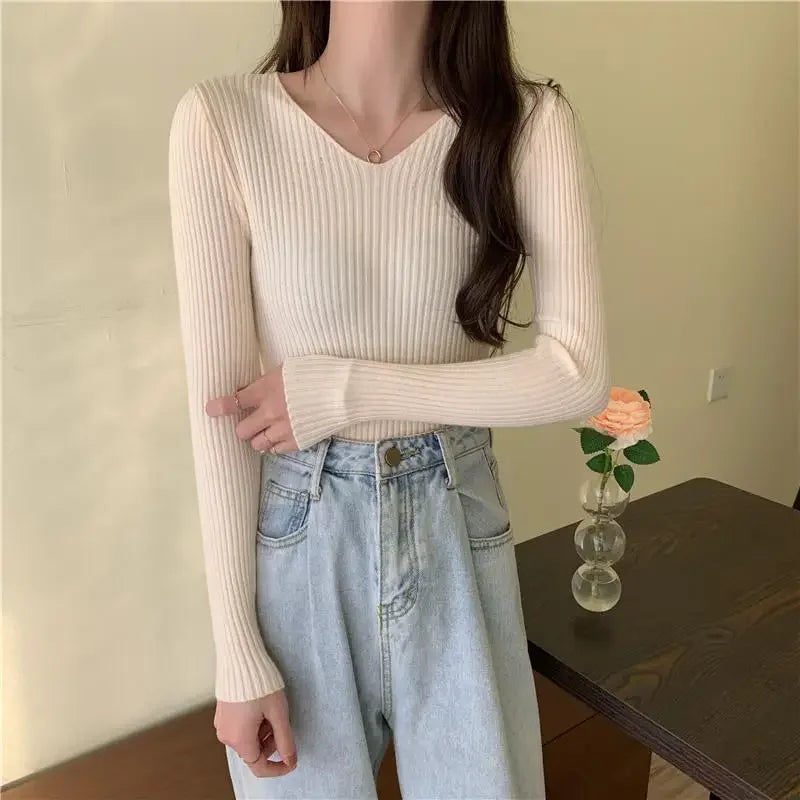 Long Sleeve Knitted Pullover