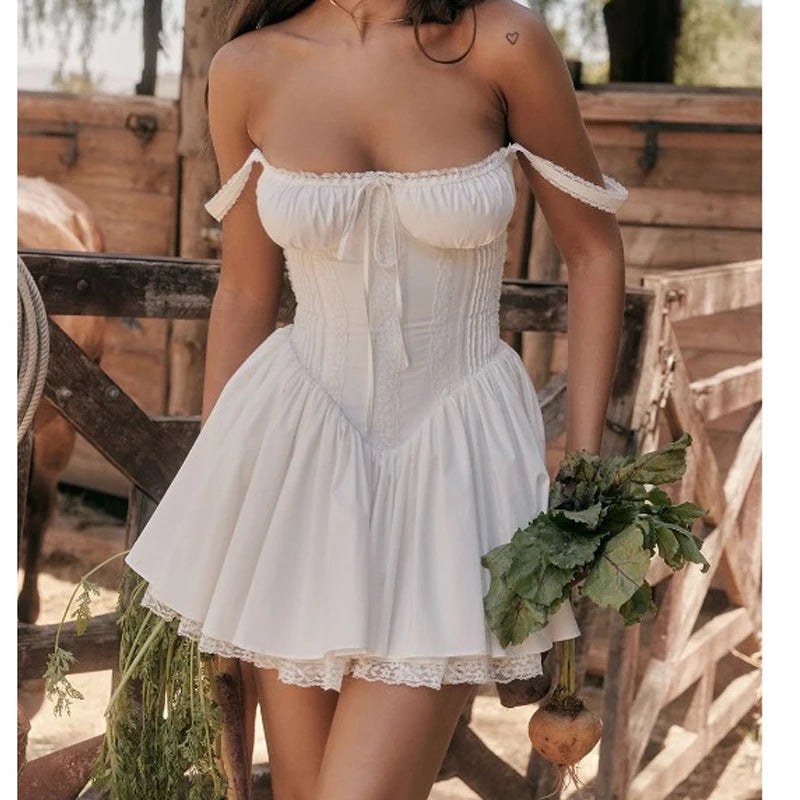 Slash Neck Sleeveless Dress
