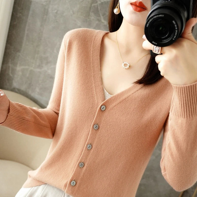 V-Neck Temperament Loose Sweater