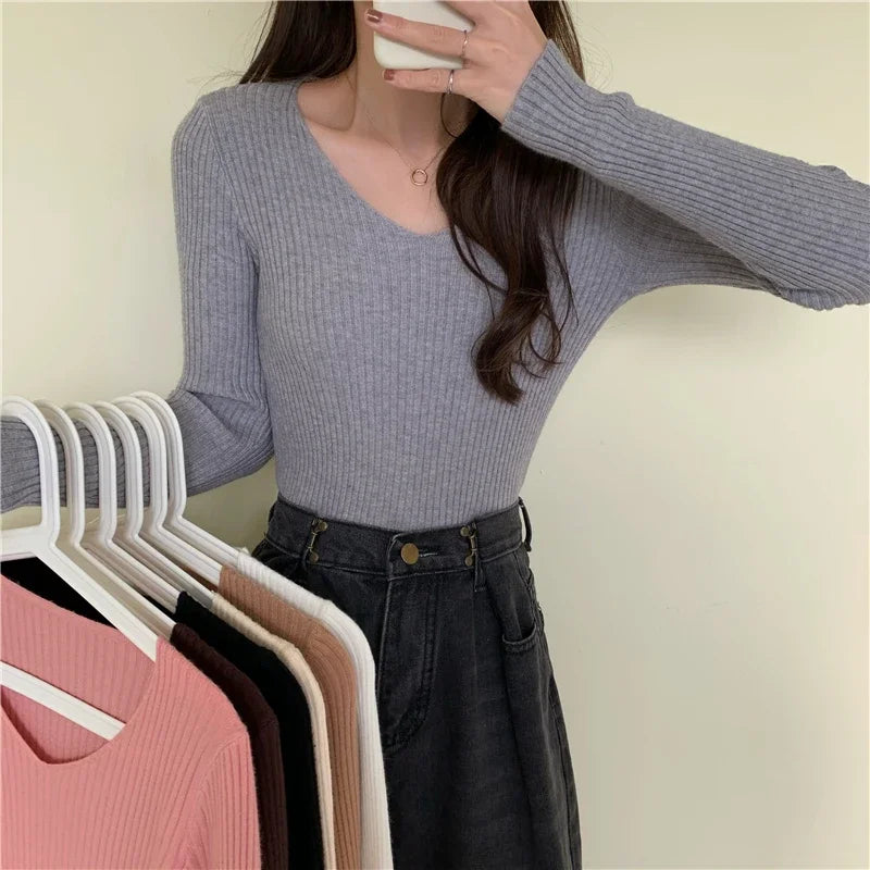 Long Sleeve Knitted Pullover