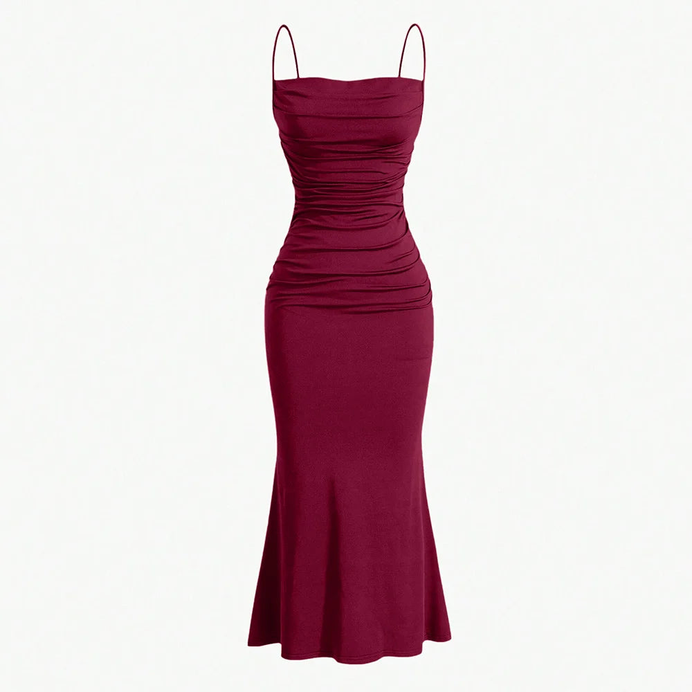 Maxi Spaghetti Strap Party Dress