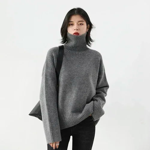 Sweater Loose Turtleneck Pullover Sweater