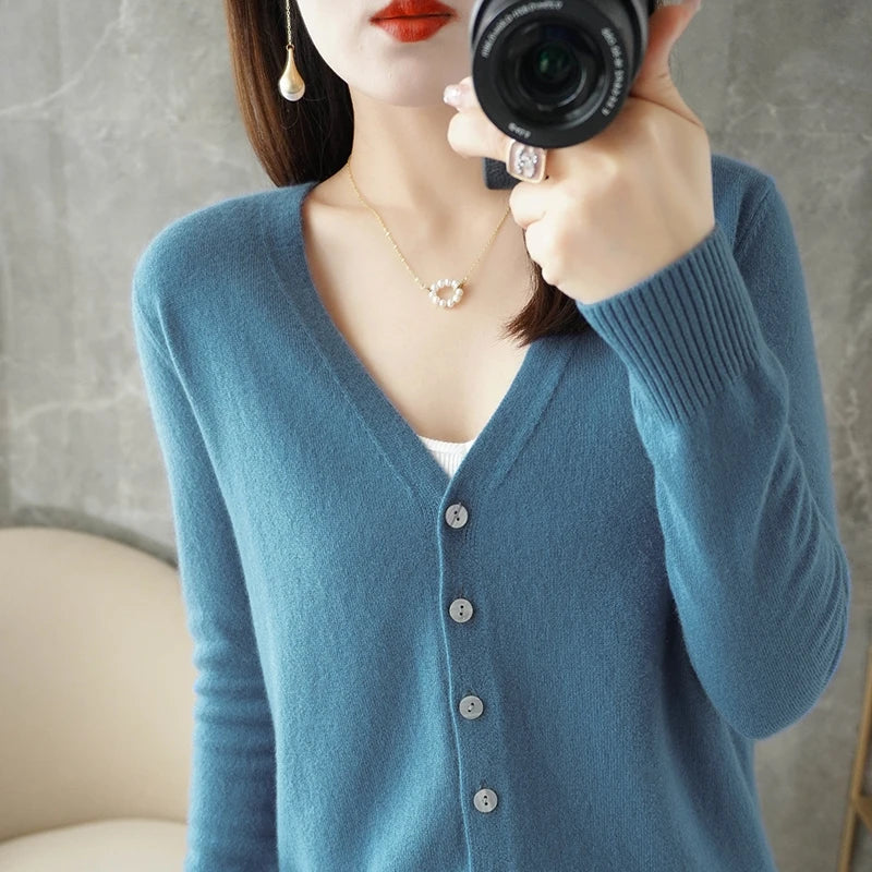 V-Neck Temperament Loose Sweater