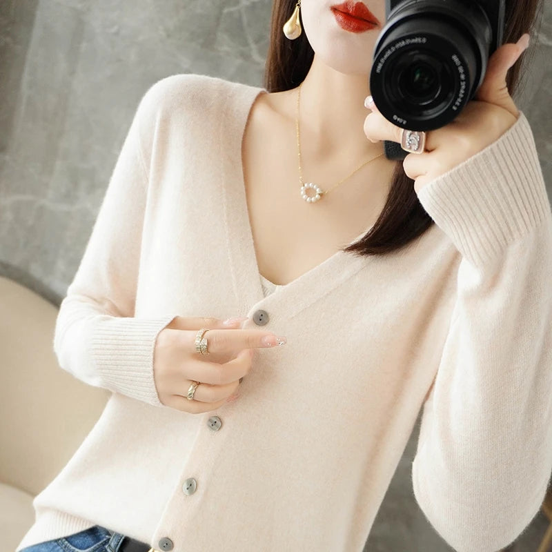 V-Neck Temperament Loose Sweater
