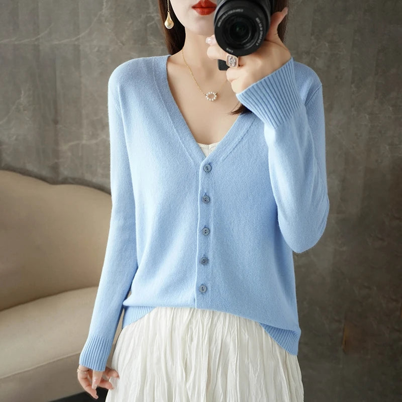 V-Neck Temperament Loose Sweater