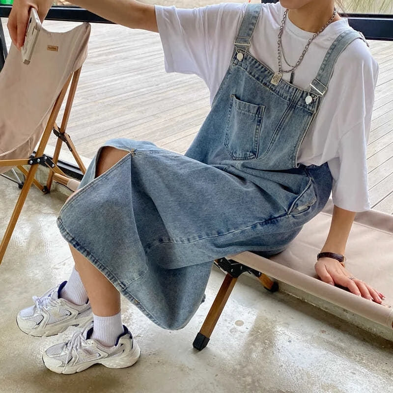 Denim Sleeveless Overall Dress