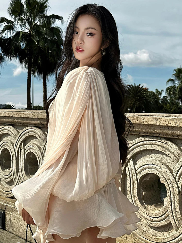 Elegant Ruched Mini Dress