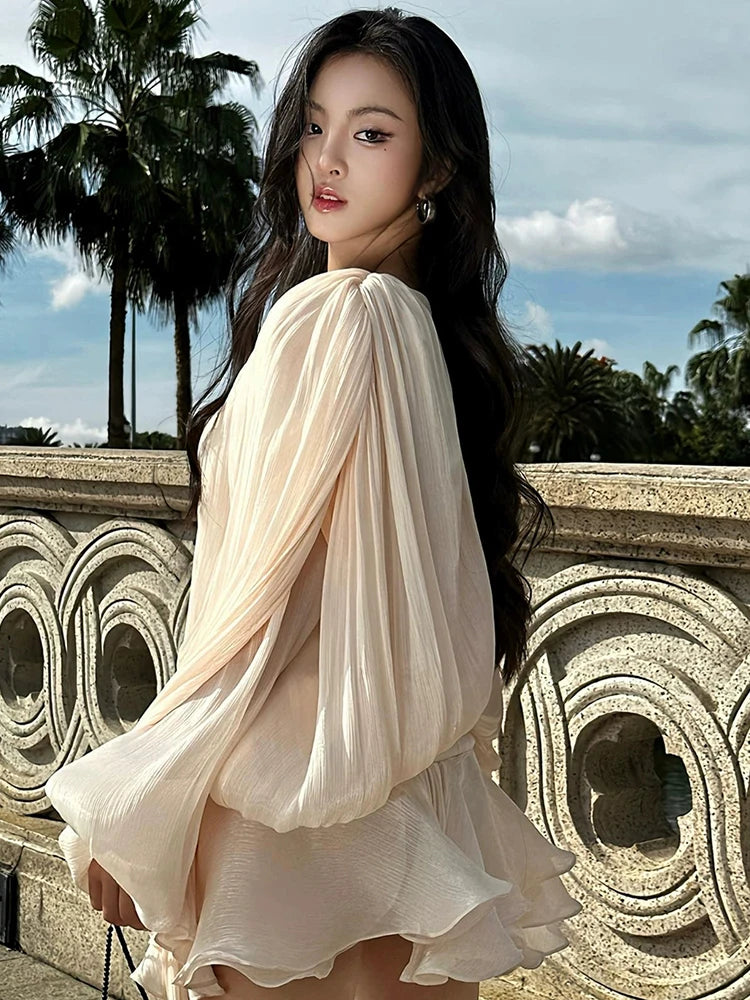 Elegant Ruched Mini Dress