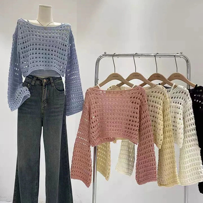 Crochet Knit Top