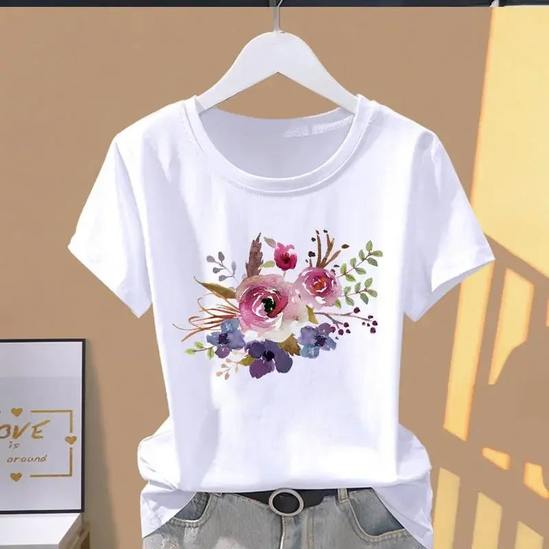 Floral Sports Short Sleeve T-shirt