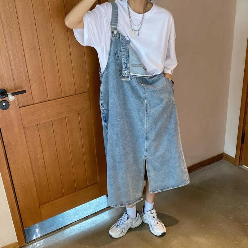 Denim Sleeveless Overall Dress