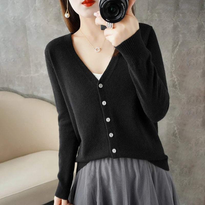 V-Neck Temperament Loose Sweater