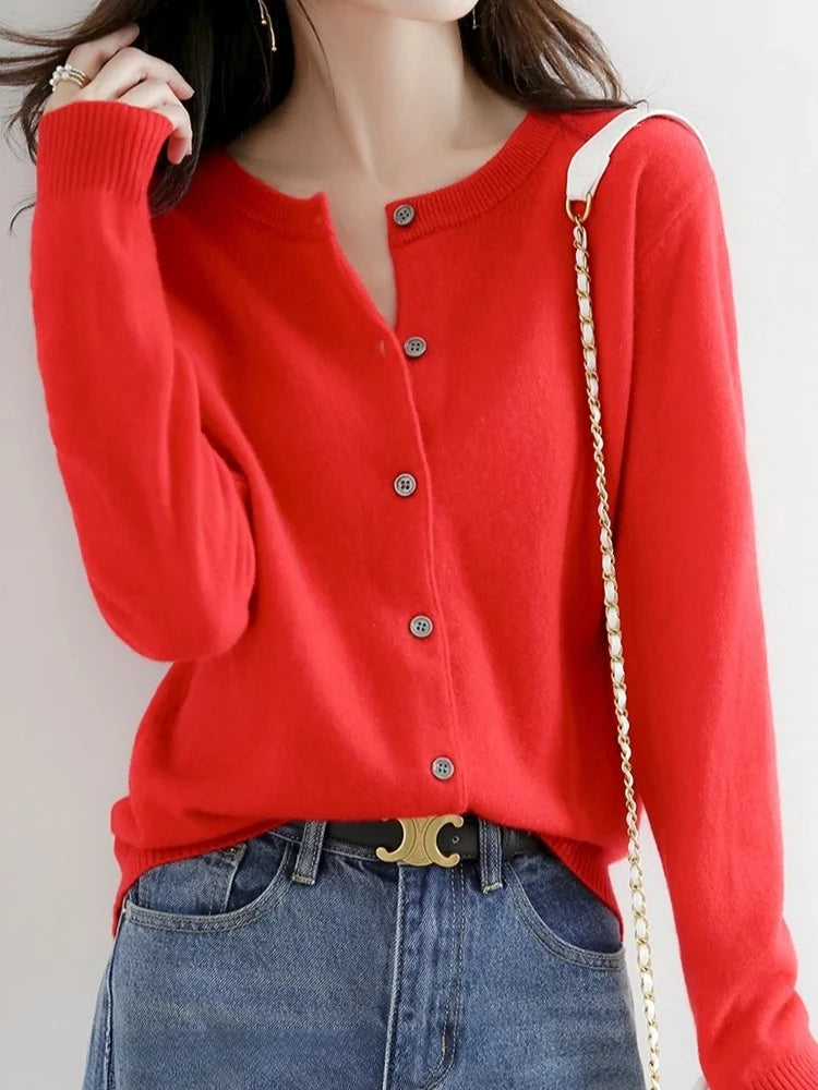 Round Neck Cardigan