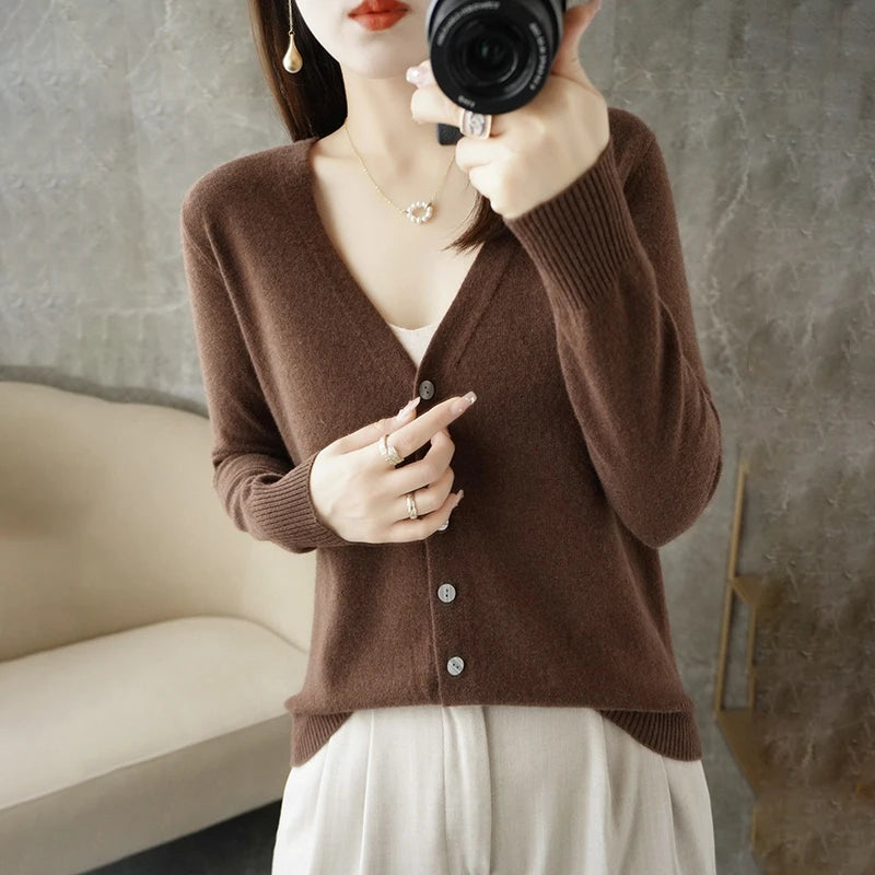 V-Neck Temperament Loose Sweater