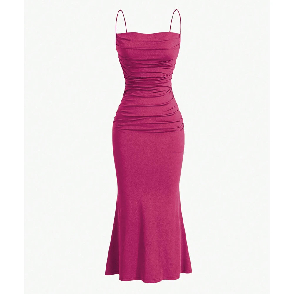 Maxi Spaghetti Strap Party Dress
