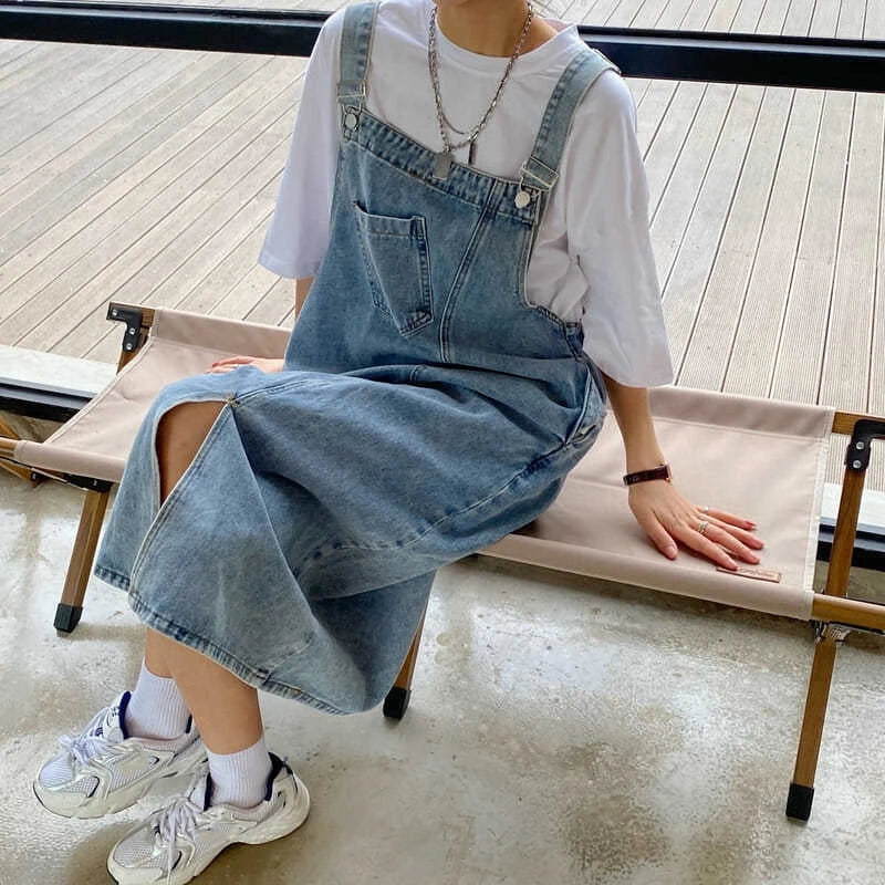 Denim Sleeveless Overall Dress