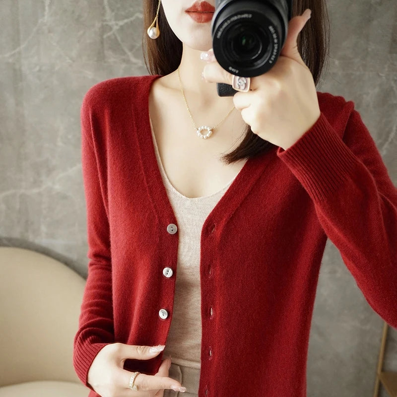 V-Neck Temperament Loose Sweater