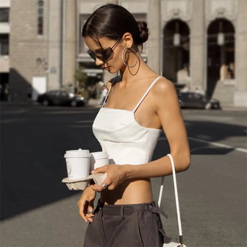 Backless Spaghetti Strap Tank