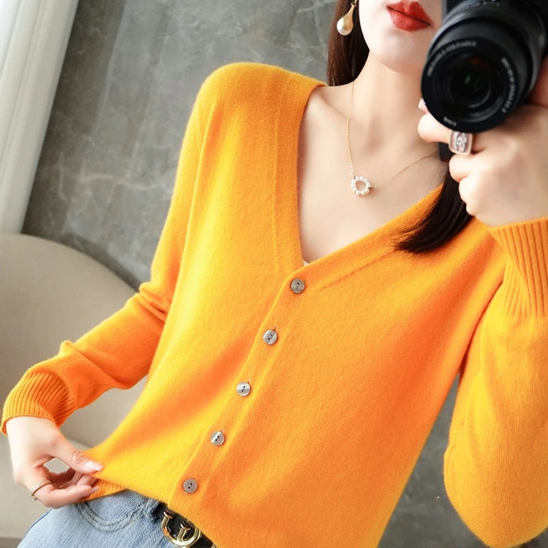 V-Neck Temperament Loose Sweater